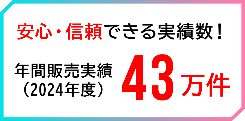 安心・信頼の実績数